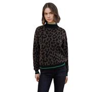 Street One Studio Frauen Leo Jacquard Pullover in Braun, Gr: 36