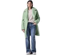 Wollmantel STREET ONE STUDIO, Damen, Gr. 46, light mint grün, Stoff, Obermaterial: 100% Polyester; Futter: 100% Polyester, unifarben, casual, normal normal, V-Ausschnitt, Langarm Bündchen, Mäntel, in