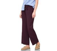 Street One Studio Damen Mid Waist Wide Leg Hose mit Struktur 3818201