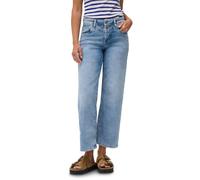 Loose-fit-Jeans STREET ONE STUDIO, Damen, Gr. 29, Länge 28, blau (light blau random wash), Jeans, 85% Baumwolle, 9% Polyester, 4% Elastomultiester, 2% Elasthan, unifarben, lang, Jeans, mit Wide Legs (