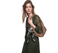 Midikleid STREET ONE STUDIO, Damen, Gr. 40, EURO-Größen, oil grün, Stoff, Obermaterial: 100% Polyester; Futter: 100% Modal, gemustert, normal Midi, V-Ausschnitt, elastischer Bund, Kleider Midikleid, m