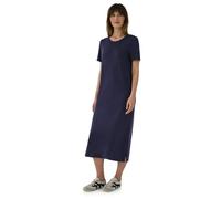 Midikleid STREET ONE STUDIO, Damen, Gr. 46, EURO-Größen, midnight muse, Jersey, 80% Viskose, 16% Polyester, 4% Elasthan, unifarben, regular fit wadenlang, Rundhals, abgesteppt, Kleider Midikleid, in U