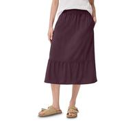 Street One Studio Damen Midirock mit Volant und Elastikbund