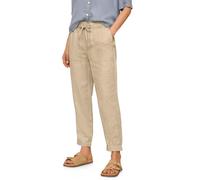 Street One Studio Frauen Slim Leg Hose im Loose Fit aus Leinen in Beige, Gr: 44
