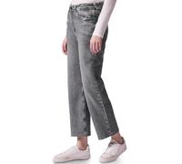 Straight-Jeans STREET ONE STUDIO, Damen, Gr. 34, Länge 28, grau (ice grau wash), Jeans, 99% Baumwolle, 1% Elasthan, unifarben, casual, lang, Jeans, Middle Waist (35672343-34) ice grau wash