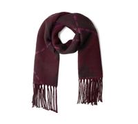 Schal STREET ONE STUDIO, Damen, Gr. onesize, braun (light russet rot), Stoff, 100% Polyester, kariert, Modetücher Schal, mit Fransenkante (38906609-0) light russet rot