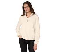 Street One Studio Frauen Sweatshirt mit Zipper in Beige, Gr: 46
