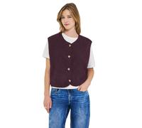 Cardigan STREET ONE STUDIO, Damen, Gr. 36, very berry, Stoff, 100% Polyester, unifarben, normal normal, V-Ausschnitt, abgesteppt, Strickjacken, mit Knopfleiste (68280524-36) very berry