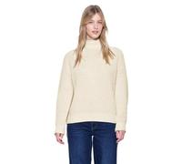 Strickpullover STREET ONE STUDIO, Damen, Gr. 44, soft beige, Stoff, 81% Polyester, 19% Baumwolle, unifarben, normal normal, Rundhals, Rollsaum, Pullover Strickpullover, aus softem Materialmix (9999285
