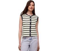 Street One Studio - Ärmelloses Stricktop mit Streifen beige/braun - Gr. - 40