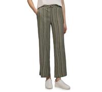 Stoffhose STREET ONE STUDIO, Damen, Gr. 38, Länge 30, lichen grün, Stoff, 99% Polyester, 1% Elasthan, gestreift, comfort fit lang, Hosen Stoffhose, Middle Waist (78115261-38) lichen grün