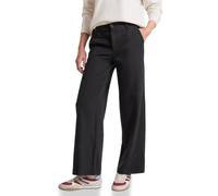 Culotte STREET ONE STUDIO, Damen, Gr. 42, Länge 30, schwarz, Stoff, 67% Viskose, 26% Polyester, 7% Elasthan, unifarben, comfort fit lang, Hosen Culotte, mit Wide Legs (22966625-42) schwarz
