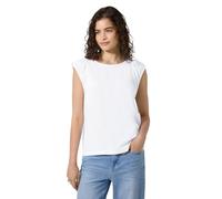 Street One Studio Frauen Dropped Shoulder Blusenshirt mit Rundhals in Weiß, Gr: 36