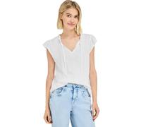 Street One Studio Dropped Shoulder Shirt mit Split Neck White 38