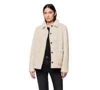 Kurzjacke STREET ONE STUDIO, Damen, Gr. 44, beige (savannah sand), Stoff, 100% Polyester, unifarben, normal normal, V-Ausschnitt, abgesteppt, Jacken Kurzjacke, soft und weich (51754264-44) savannah sa