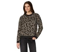 Street One Studio Frauen Flauschiger Leo Pullover in Schwarz, Gr: 36