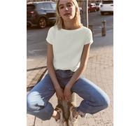 Street One Studio Frauen Basic Shirt mit U-Boot-Ausschnitt in Weiß, Gr: 46