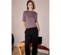 Rollkragenshirt STREET ONE STUDIO, Damen, Gr. 42, hazy rose, Web, 50% Baumwolle, 50% Modal, unifarben, Basic, normal normal, hoch geschlossener Ausschnitt, abgesteppt, Shirts, mit Turtleneck (85237665