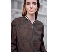 Blouson STREET ONE STUDIO, Damen, Gr. 46, mahogany braun, Stoff, Obermaterial: 87% Viskose, 13% Polyester; Futter: 100% Polyester, normal normal, Rundhals, Bündchen, Jacken Blouson, Rundhalsausschnitt