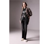 Street One Studio Frauen Bluse in Leder-Optik in Schwarz, Gr: 44