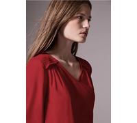Street One Studio Frauen Bluse mit Smock-Detail in Rot, Gr: 46