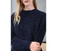 Street One Studio Frauen Chenille Pullover in Blau, Gr: 46