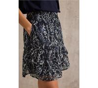 Street One Studio Frauen Chiffon-Rock mit Volants in Blau, Gr: 32