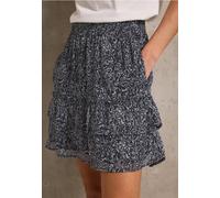 Street One Studio Frauen Chiffon-Rock mit Volants in Blau, Gr: 38