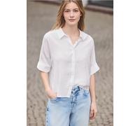 Street One Studio Frauen Dolman Hemdbluse mit Knopfleiste in Weiß, Gr: 36