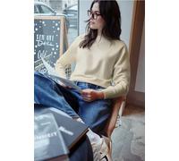 Street One Studio Frauen Dolman Pullover in Beige, Gr: 42