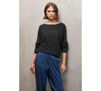 Strickpullover STREET ONE STUDIO, Damen, Gr. 34, industrial grau meliert, Stoff, 30% Polyester, 27% Polyacryl, 23% Polyamid, 20% Viskose, unifarben, regular fit normal, U-Boot-Ausschnitt, Bündchen, Pu