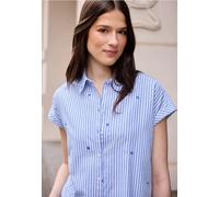 Street One Studio Dropped Shoulder Bluse mit Embroidery Eventide Blue 38