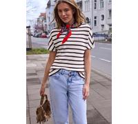 Street One Studio Frauen Dropped Shoulder Shirt im Strick-Look in Lila, Gr: 44