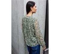 Street One Studio Frauen Gemusterte Chiffon Bluse in Grün, Gr: 46