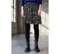 Street One Studio Frauen Gemusterter Chiffonrock in Grau, Gr: 32