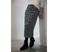 Street One Studio Frauen Gemusterter Mesh-Rock in Schwarz, Gr: 44