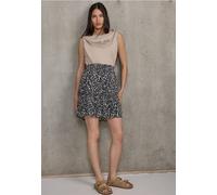 Street One Studio Frauen Gemusterter Paperbag Rock in Beige, Gr: 36