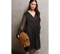 Street One Studio Frauen Gemustertes Chiffon-Kleid in Braun, Gr: 34