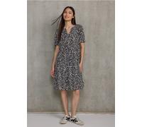 Street One Studio Frauen Gemustertes Tunika-Kleid in Beige, Gr: 40