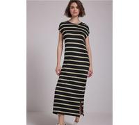 Street One Studio Frauen Gestreiftes Maxi-Jerseykleid in Schwarz, Gr: 40