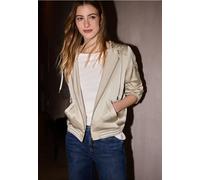 Blouson STREET ONE STUDIO, Damen, Gr. 38, stone sand, Stoff, Obermaterial: 100% Polyester; Futter: 100% Polyester, unifarben, normal normal, ohne Ausschnitt, Rippbündchen, Jacken Blouson, mit Kapuze (