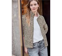 Street One Studio Frauen Jacke mit Leo-Muster in Schwarz, Gr: 40