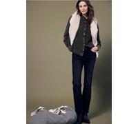 Street One Studio Frauen Jeansbluse mit Rüschen in Schwarz, Gr: 38