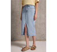 Street One Studio Frauen Jeansrock im Bleached-Look in Blau, Gr: 46
