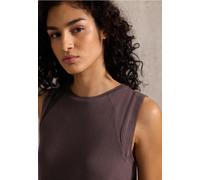 Street One Studio Frauen Jersey-Top mit Chiffon in Rot, Gr: 38