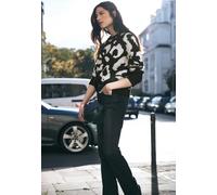 Street One Studio Frauen Kuscheliger Rundhalspullover in Schwarz, Gr: 46