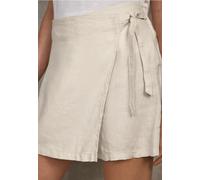Street One Studio Frauen Leinen-Skort im Wickel-Look in Beige, Gr: 36