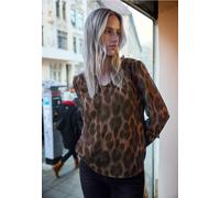 Street One Studio Frauen Leo Chiffon Tunika in Schwarz, Gr: 36