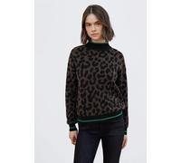 Street One Studio Frauen Leo Jacquard Pullover in Braun, Gr: 36