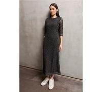 Street One Studio Frauen Leo Mesh-Kleid in Braun, Gr: 44